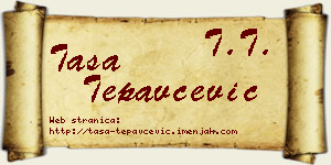 Tasa Tepavčević vizit kartica